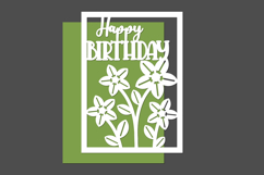 Happy Birthday Flowers Cut files Product Image 1