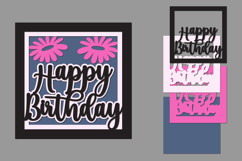 Happy Birthday Layered Papercut, Birthday Card Layered Product Image 1