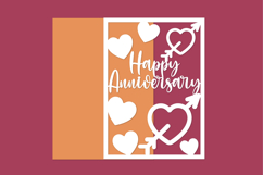 Happy Anniversary, Anniversary Card Papercut Product Image 1