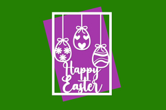 Happy Easter Papercut, Easter Card, Happy Easter Cut files Product Image 1