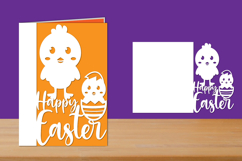 Happy Easter Papercut Card, Easter Folded Card Product Image 1