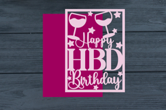 Happy Birthday card svg, HBD Card, HBD Papercut Product Image 1