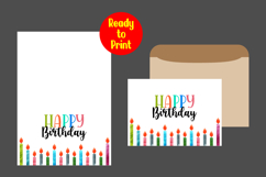 Watercolor Birthday Card Printable With Envelope Product Image 1