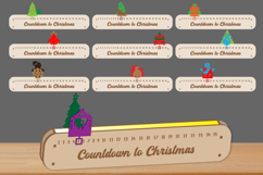 Christmas Countdown LED Bundle Days Until Christmas Lasercut Product Image 1