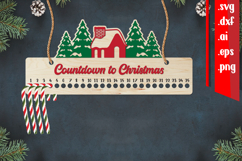 Christmas Countdown | Candy Cane Christmas Calendar Lasercut Product Image 1