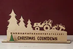 3D Christmas Countdown, Days Until Christmas Laser cut Product Image 1
