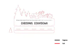 3D Christmas Countdown, Days Until Christmas Laser cut Product Image 2