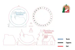 Day Until Christmas Countdown Calendar Laser Cut Product Image 2