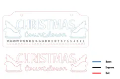 Christmas Countdown | Candy Cane Christmas Calendar Product Image 2