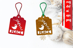 Peace Gift Card | Christmas Tag cut files Product Image 1