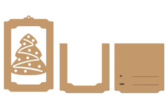 Christmas Gift Card Holder Laser cut Product Image 2