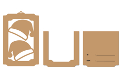 Christmas Gift Card Holder Laser cut Product Image 2