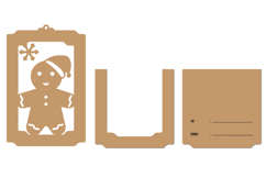 Christmas Gift Card Holder Laser cut Product Image 2