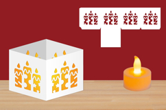 Christmas Candle Holder, Lantern Papercut, Merry Christmas Product Image 1