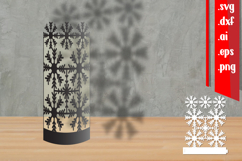Snowflake cylinder Lantern Paper cut, Snowflake lantern Product Image 1