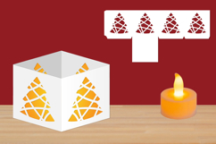Christmas Candle Holder, Lantern Papercut, Merry Christmas Product Image 1