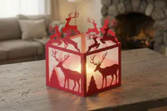 Deer Paper Lantern, Christmas Candle Holder Product Image 1