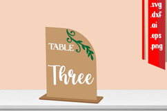 Wooden Table Numbers Three Product Image 1