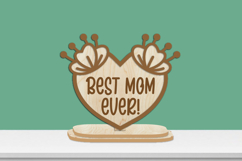 Mothers Day Flowers Stand Lasercut Engraving Product Image 1