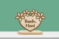 Mothers Day Flowers Stand Lasercut Engraving Product Image 1