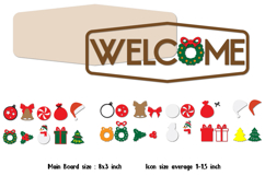 Christmas Sign Laser Cut, Christmas Sign, Changeable Icon Product Image 2
