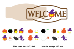 Halloween Welcome Home Sign Laser Cut, Changeable Icon Product Image 2