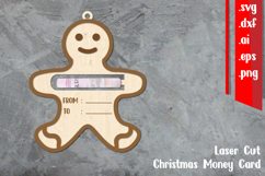 Christmas Money Card Laser cut, Gingerbread Money Card Laser Product Image 1