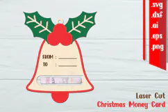 Christmas Money Card Lasercut, Christmas Money Holder Laser Product Image 1