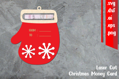 Christmas Money Card Lasercut, Winter Money Card Lasercut Product Image 1