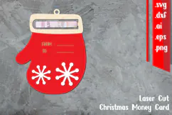 Christmas Money Card Lasercut, Winter Money Card Lasercut Product Image 1