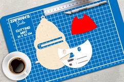 Snowman Money Card Lasercut, Christmas Money Card Lasercut Product Image 2