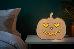 3D Pumkin night Light Box, Halloween Night Light Laser Cut Product Image 1