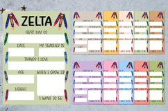First Day of School Sign Ready to Print Custom Personalized Product Image 1