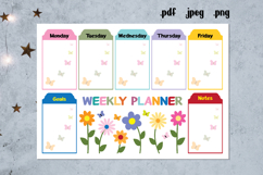Flower Weekly Planner Printable, Girly Planner Pages Product Image 1