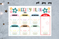 Flower Weekly Planner Printable, Girly Planner Pages Product Image 1