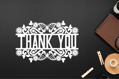 Thank You Papercut, Thank You Cut Files, Thank You Lasercut Product Image 1