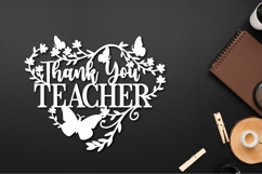 Thank You Teacher Cut Files, Thank You Papercut, Thank You Product Image 1