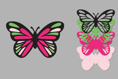 Butterfly Layered Papercut, DIY Spring Animals, Butterfly Product Image 1