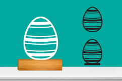 Easter Egg SVG Laser file, Plotter file Product Image 1