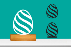 Easter Egg SVG Laser file, Plotter file Product Image 1