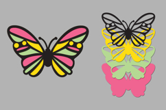 Butterfly Layered Papercut, DIY Spring Animals, DIY Craft Product Image 1