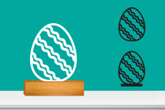 Easter Egg SVG Laser file, Plotter file Product Image 1