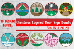 Christmas Layered Door Sign Bundle svg eps ai png pdf Product Image 1