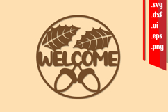 Fall Round Signs Laser cut, Welcome Round Signs, Fall Signs Product Image 1