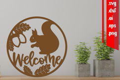 Welcome Round Sign, Fall Round Sign, Autumn Round Sign Product Image 1