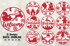 Christmas Welcome Sign, Welcome Sign, Christmas Wall Signs Product Image 1