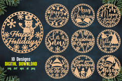 Christmas Coaster, Christmas Lasercut, Christmas Sign Bundle Product Image 1