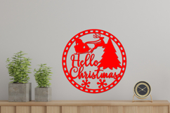 Christmas Cut files, round sign, Cake topper, Coaster Product Image 2