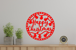 Christmas Cut files, round sign, Cake topper, Coaster Product Image 2