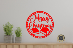 Christmas Cut files, round sign, Cake topper, Coaster Laser Product Image 2
